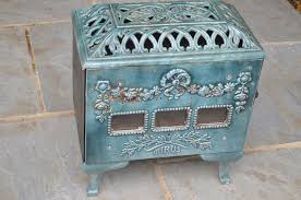 All our stoves are fully hetas and ce approved. Mirus Art Deco French Antique Enamel Blue Cast Iron Log Wood Burner Stove French Antiques Wood Burner Stove Wood Burner