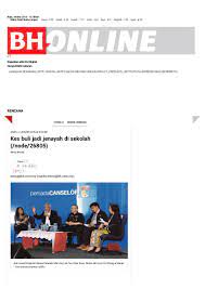 Check spelling or type a new query. Kes Buli Jadi Jenayah Di Sekolah Berita Harian