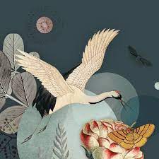 ( € 1,30 per ft2) aantal. Kinderbehang Patroon Pimpelmees