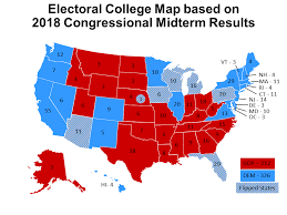 electoral college map based on the 2018 congressional