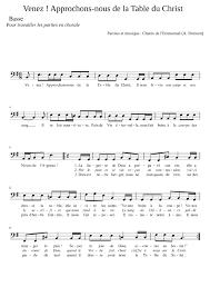 Venez Approchons Nous De La Table Du Christ Voix Basse Sheet Music For Organ Solo Musescore Com