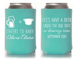 Custom Baby Shower Koozie Due Date Is Drawing Near Baby Shower Koozies Custom Koozies Wedding Custom Baby Shower