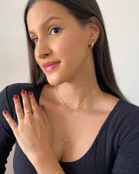 Comprar Colar gravatinha corações banhado a ouro 18k