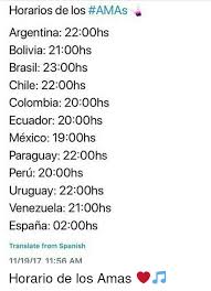 Horario de la jornada 8 de la eliminatoria. Horarios De Los Amas E Argentina 2200hs Bolivia 2100hs Brasil 2300hs Chile 2200hs Colombia 2000hs Ecuador 2000hs Mexico 1900hs Paraguay 2200hs Peru 2000hs Uruguay 2200hs Venezuela 210ohs Espana 0200hs Translate From Spanish