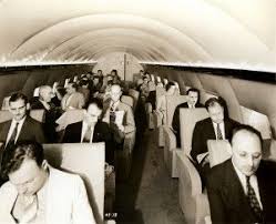 Mock Up Of One Version Of Curtiss Wright S Cw20 Airplane Cabin With Passengers 1939 Vintage Aviation Historical Society Historical Photos