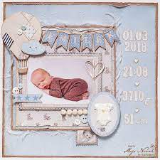 Welcome Baby Layout Baby Girl Scrapbook Baby Boy Scrapbook Baby Scrapbook Album