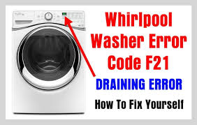 Hold down the control lock button on your whirlpool washer for three seconds at . Whirlpool Washer Error Code F21 Draining Error How To Fix