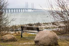 The øresund bridge is a new link between denmark and sweden. Utsiktsplats Av Johannes Erlandsson Mostphotos
