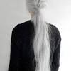 Beautiful girl with white skin, lips and white hair albino. 3