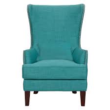 Picket House Furnishings Kori Chair With Chrome Nailhead Trim High Back Accent Chairs Teal Accent Chair Blue Accent Chairs