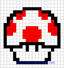 Champignon Niveau Moyen Avec Images Coloriage Pixel Dessin Quadrillage Pixel Art