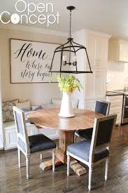 Diy Round Table As Seen On Hgtv Open Concept Round Pedestal Dining Table Breakfast Nook Table Pedestal Dining Table