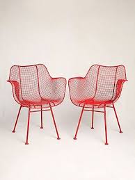 Shop allen + roth truxton stackable white metal frame stationary chaise lounge chair(s) with red sling seat in the patio chairs department at lowe's.com. Red Mesh Metal Red Accent Chair Mesh Chair Red Accents