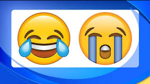 A yellow face with an open mouth wailing and streams of heavy tears flowing from closed eyes. Adults Are Innocently But Hilariously Confusing The Laughing And Crying Emojis Video Abc News