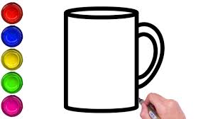 Draw this line in a way where it stops just short of touching the edges. How To Draw Cup For Kids Cup Drawing For Kids Easy Easy Cup Drawing How To Draw A Mug Easy Youtube