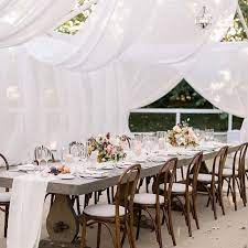 Summer Wedding Decoration Rustic Wooden Table With A White Linen Table Cloth An Summer Wedding Reception Tables Rustic Wooden Table Summer Wedding Decorations