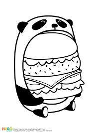 Bien évidemment, pour un site qui se nomme hugo l'escargot, ne pas proposer d'escargots à colorier serait un sacrilège. Coloriage Le Burger Du Panda En Mode Kawaii En Ligne Gratuit A Imprimer