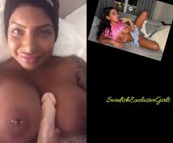 Swedish Tattooed Bombshell Sandra Mehio Dildo Between Her Big Tits \u0026 Blowjob