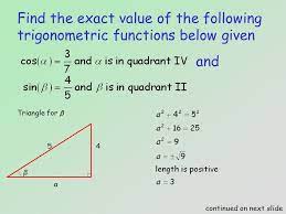 Inverse sine does the opposite of the sine. Find The Exact Values Of Trig Functions No Calculators Allowed Ppt Download