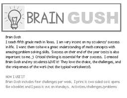You get access to new quizzes and other mini games we are adding. Brain Gush Gt Math Challenges Fifth Grade Sample By Smithscience