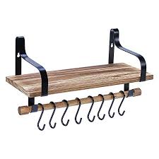 26 inches wide x 13 inches tall x 2.5 inches deep. Coffee Mug Holder Wall Mounted Coffee Mug Rack Rustic Wood Cup Organizer With 8 Hooks Floating Shelves For Organize Farmhouse Goals