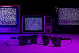 Aesthetic, purple, and tv image. Big Tv World Premiere Angular And Edgy Big Tv Is Oversized As Only Westward Leaning Could Do It Available Now At Westwardl Big Tv Scott Pilgrim Movie Tv