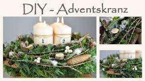Gestalte mit weihnachtsschmuck, zweigen und kerzen deinen adventskranz oder bastle einen kranz für tisch und tür aus naturmaterialien. Diy Adventskranz Selber Machen Im Shabby Chic Stil I Naturmaterial Mit Einem Hauch Weiss I How To Youtube