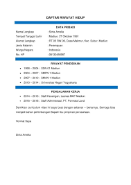 Contoh pengalaman kerja di cv. 7 Contoh Cv Lamaran Kerja Yang Menarik Broonet