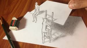 Trick Art Drawing 3d Easy Drawings Pencil Drawing For Beginners Time
