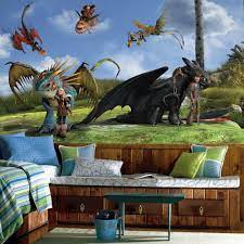 Roommates 72 In X 126 In How To Train Your Dragon Character Xl Chair Rail 7 Panel Pre Pasted Wall Mural Jl1409m The Home Depot How Train Your Dragon How To Train Your