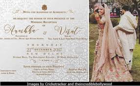 Most awaited and most talked wedding of virat kohli and anushka sharma was held in italy on 11 dec 2017. Anushka Sharma And Virat Kohli S Reception Invite Is As Dreamy As The Wedding