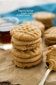 Peanut Butter Maple Cream Sandwich Cookies Crazy For Crust Recipe Peanut Butter Sandwich Cookies Yummy Cookies Peanut Butter Sandwich