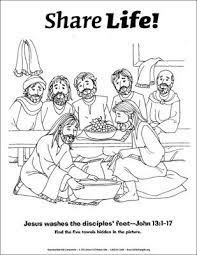 Students will read the actual scripture, learn a key verse, complete an activity page, complete interactive notebook pages and do a fun craft! Share Life Coloring Page Jesus Washes The Disciples Feet Downloadable Sunday School Lessons Vacation Bible School Preschool Bible