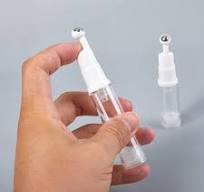 5/10ml base líquida frascos recarregáveis cosméticos creme para os olhos  rolo bola vácuo garrafa viagem portátil vazio garrafa de vidro