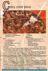 Crazy Crust Pizza Recipe Crazy Crust Pizza Recipe Pizza Crust Pizza Recipes