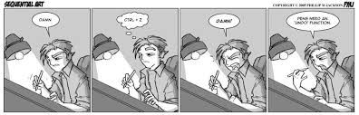 Sequential Art By Phillip M Jackson So There S An Artist And A Catgirl A Large Talking Penguin Super Intelligent Squirrel Clones Art Cat Girl Nerd Geek