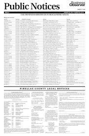 THE BUSINESS OBSERVER FORECLOSURE SALES