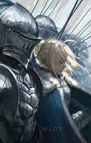 Saber Lancelot By Wlop Deviantart Com On Deviantart Charakter Kunst Ritter Zeichnung Fantasy Warrior