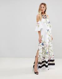 Ted Baker Yarpa Maxi Dress In Highgrove Print White Modesens Maxi Dress Trend Maxi Dress Dresses