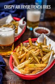 Toss the dried potato sticks gently with the oil and place them in the air fryer basket. Crispy Air Fryer French Fries Simmer To Slimmer