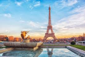 A perfect paris picnic set up with the eiffel tower and pink balloons as the. Eiffel Tower At Sunset In Paris France Romantic Travel Background Stock Photo Picture And Royalty Free Image Image 87173309