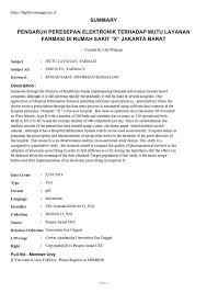 Check spelling or type a new query. Rekam Medis Archives Universitas Esa Unggul