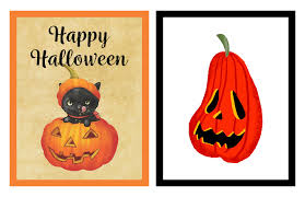 Make this one to put a smile on someone's face. 8 Best Free Printable Vintage Halloween Cards Printablee Com