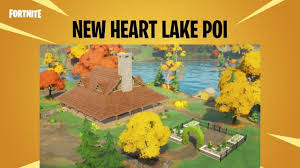 It is a lake surrounded by a few houses. New Fortnite Poi Heart Lake Youtube
