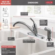 These are also called ball faucets. Delta 400 Dst Classic Single Handle Kitchen Faucet With Spray Chrome Park Supply Company