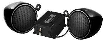 Sound Storm Smc70b Black 600 Watt Motorcycle Atv Sound System With Bluetooth Audio Streaming One Pair Of 3 Quot Weather Pr Marine Stereo Sound System Speaker
