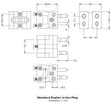 Standard Thermocouple Connector Duplex Plug Is T Md Type T Iec