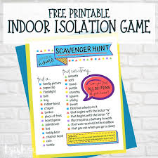 2 free scavenger hunt lists to print out for neighborhood scavenger hunts. Indoor Scavenger Hunt For Kids Free Printable Isolation Game