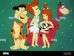 The Flintstones Fred Flintstone Wilma Flintstone Pebbles Stock Photo Alamy