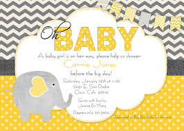： invitation you print ， theme: Yellow And Gray Baby Shower Invitation Beenesprout